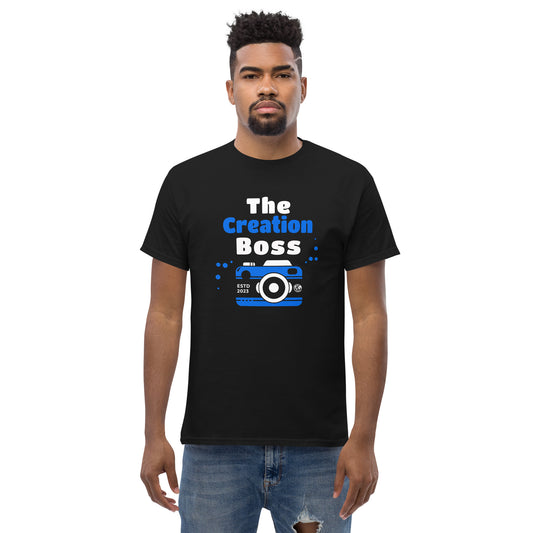 The Creation Boss Blue Camera Men's classic tee