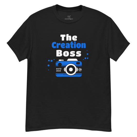 The Creation Boss Blue Camera Men's classic tee