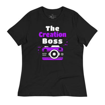 The Creation Boss Purple Women's Relaxed T-Shirt