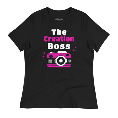 The Creation Boss Pink Women's Relaxed T-Shirt