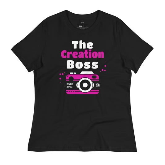 The Creation Boss Pink Women's Relaxed T-Shirt