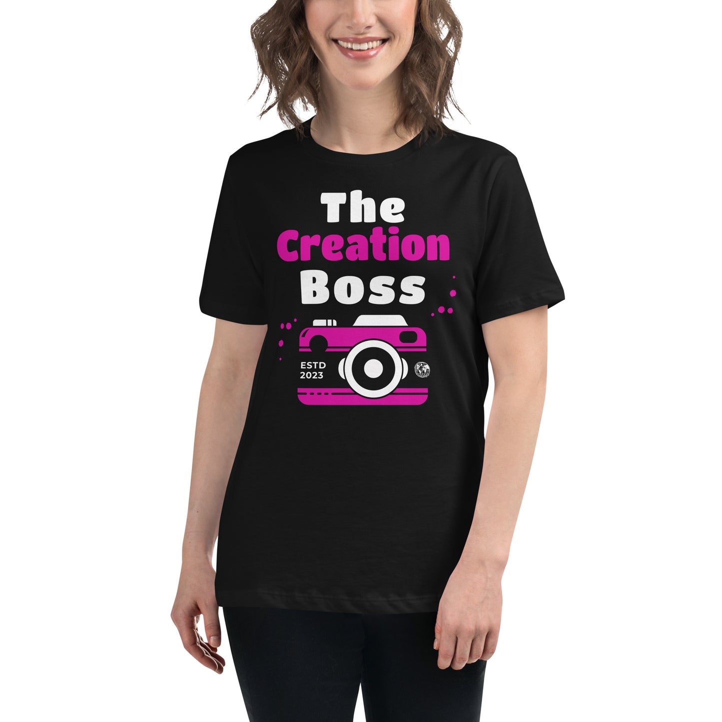 The Creation Boss Pink Women's Relaxed T-Shirt