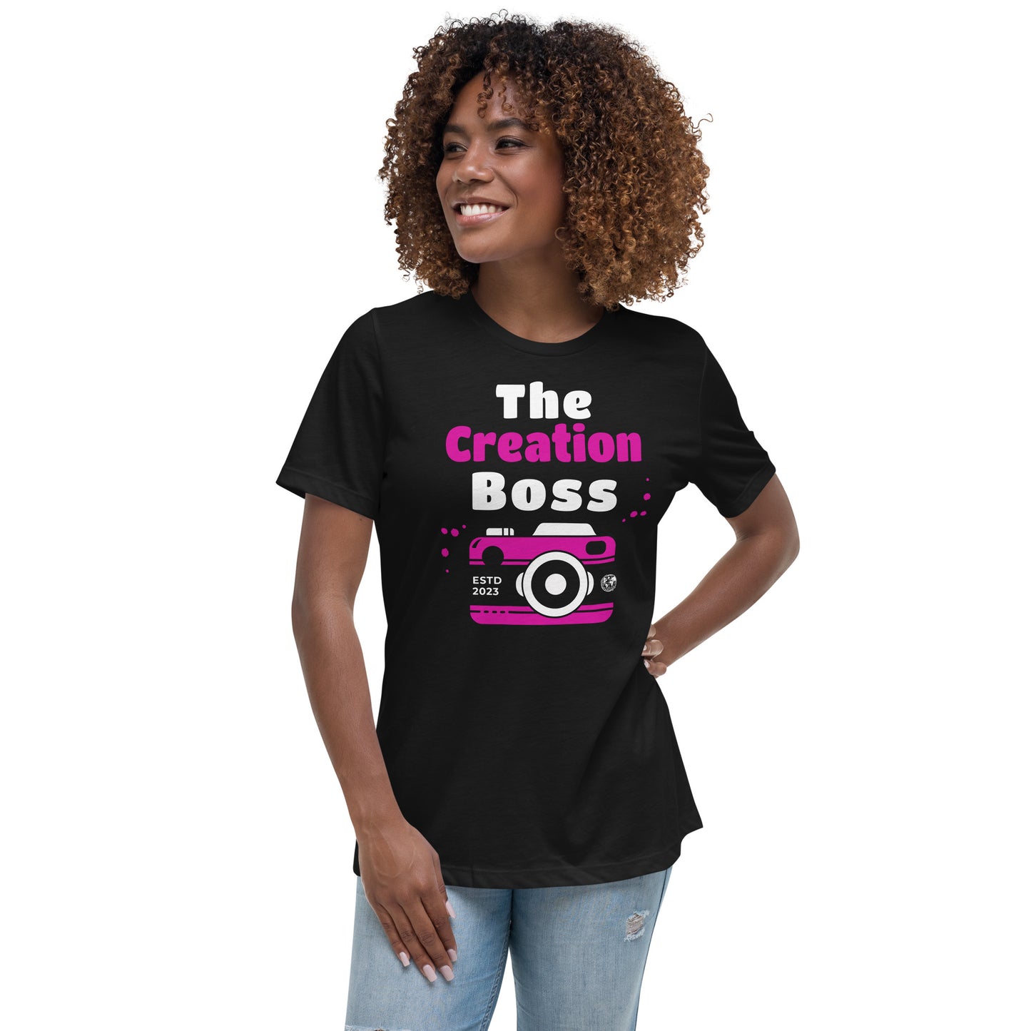 The Creation Boss Pink Women's Relaxed T-Shirt