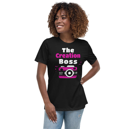 The Creation Boss Pink Women's Relaxed T-Shirt