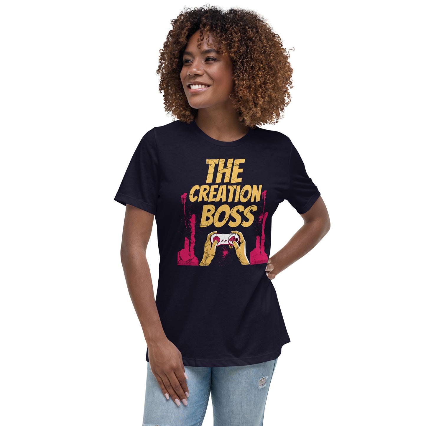 The Creation Boss Gamer Women's Relaxed T-Shirt